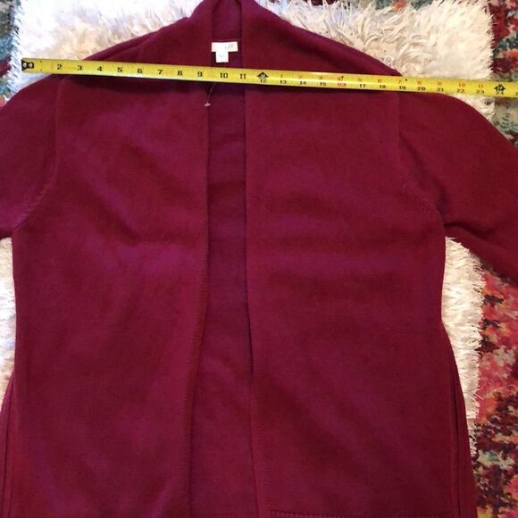 NWOT J Jill maroon cardigan zipper sides L - Picture 12 of 16